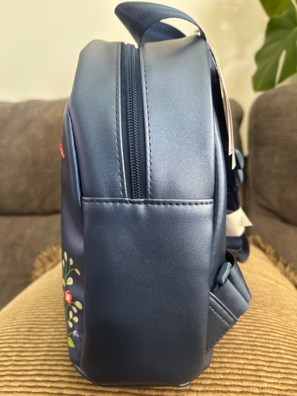 Disney Princess Navy Blue Castle & Floral Mini Backpack - Picture 6 of 6